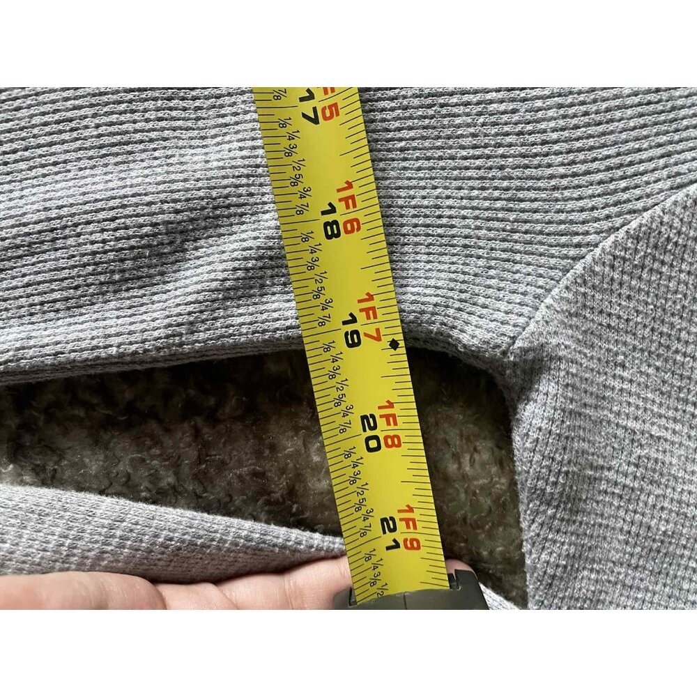 Galaxy by Harvic Thermal Shirt Mens Large Gray Long Sleeve Waffle Knit Crewneck - Picture 4 of 5
